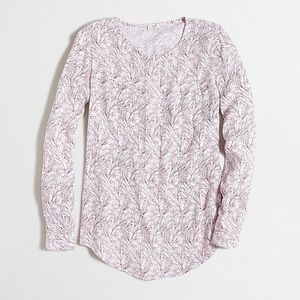 🌸J. Crew printed covered-button henley tunic